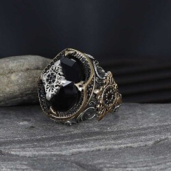 925 Sterling Silver Men's Ring With Zircon Stone - Vip Jewelry