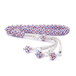 مسبحة طرابزون كازازية أزرق أحمر أبيض فضي - مجوهرات في آي بي