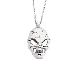 Broken Skull Men's Silver Necklace - Vip Jewelry