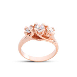 الماس الخيالة تريا روز خاتم الفضة - مجوهرات في آي بي