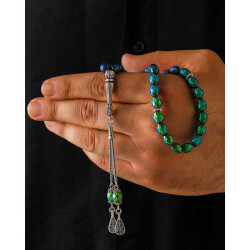 His Stone Prayer Beads With Silver Accessories - Vip Jewelry