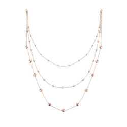 Long Silver Necklace With Rows - Vip Jewelry