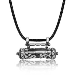 Silver Patterned Cevşen Prayer Necklace - Vip Jewelry