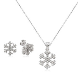 Silver Snowflake Women's Set - Vip Jewelry