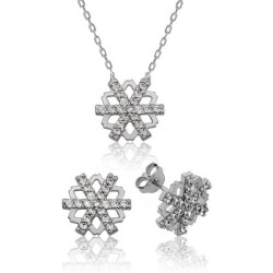 Silver Snowflake Women's Set - Vip Jewelry