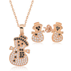 Silver Snowman Women's Set - Vip Jewelry