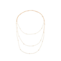 Three Wrap Zircon Stone Silver Necklace - Vip Jewelry