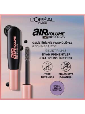 L'Oréal Paris Air Mega Black Mascara - Lasts Up To 30 Hours - Extra Black - 4