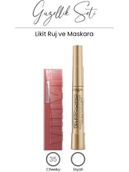 Loreal Paris Telescopic Mascara Black And Vinyl Inl Liquid Lipstick 35 Cheeky - Vip Cosmetica