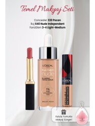  Loreal Paris Than Concealer 330, Foundation Serum 3-4, Color Riche 640 And Makeup Sponge Pink - Vip Cosmetica