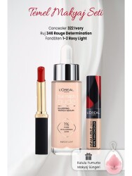 Loreal Paris True Match Nude Serum 1-2, Color Riche 346, Than Concealer 322 And Makeup Sponge Pink - Vip Cosmetica