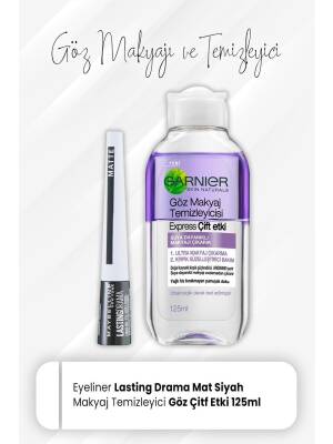 Maybelline Lasting Drama Matte Black Eyeliner And Express Eye Make-Up Remover 125 ML - 1