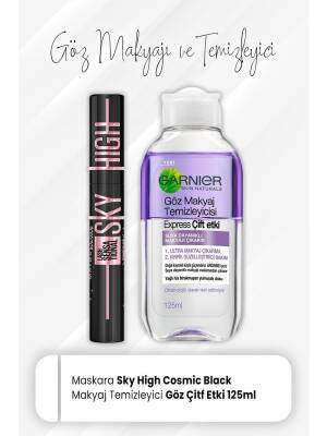 Maybelline New York Mascara Sky High Cosmic Black And Express Eye Makeup Remover 125 ML - 1