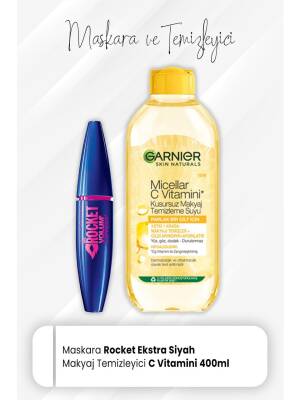 Maybelline New York Rocket Volum Express Extra Black & Micellar Cleansing Vitamin C 400 ML - 1