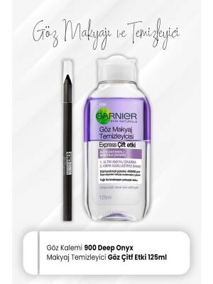 Maybelline New York Tattoo Liner Gel Eyeliner 900 Deep Onyx And Express Eye Makeup Remover 125 ML - 1